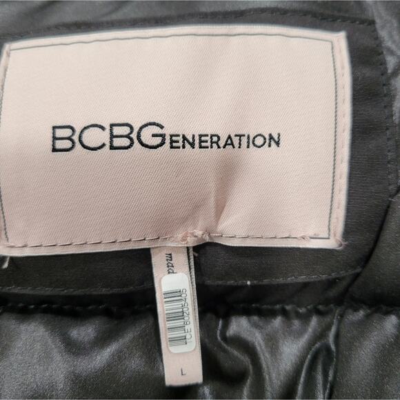 BCBGeneration Water resistant Faux Fur Trim Coat Size Large - Picture 8 of 13
